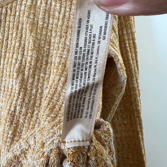 Anthropologie Saturday Sunday Wendy Ruffle Waffle Knit Thermal Top Womens XS - Picture 9 of 10